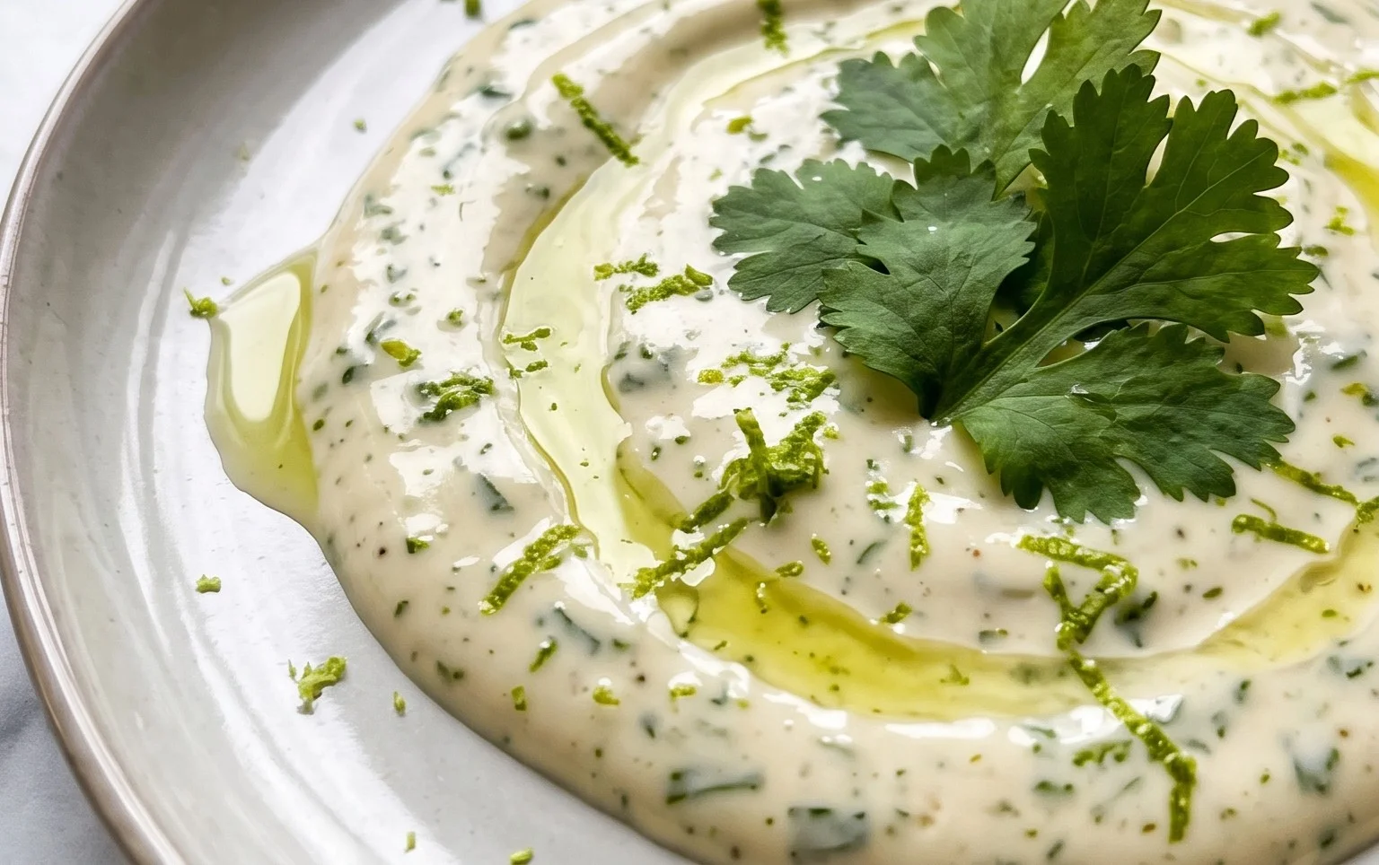 Creamy Garlic Lime Cilantro Sauce