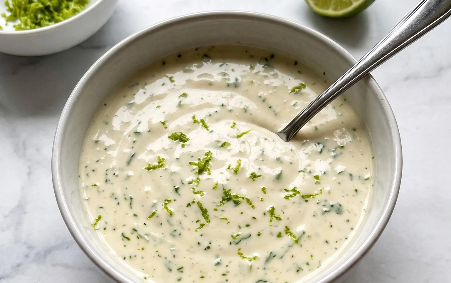 Creamy Garlic Lime Cilantro Sauce