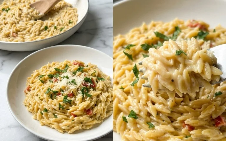 Creamy Garlic Parmesan Orzo