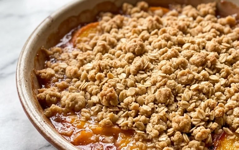 Fresh Peach Crisp Recipe