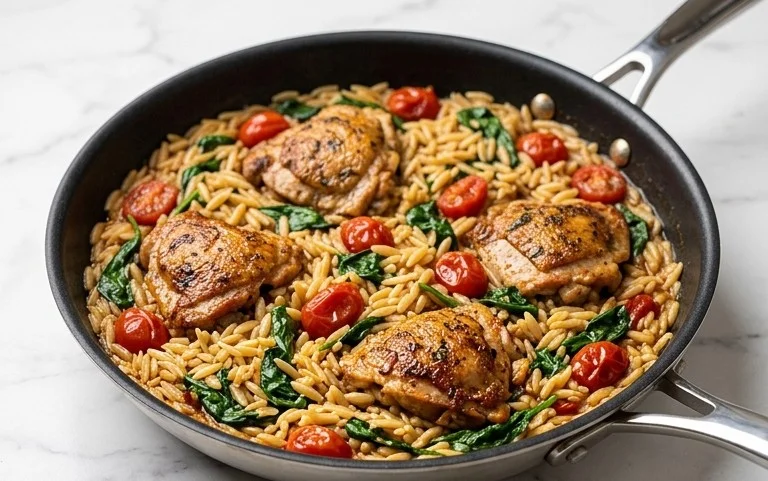 Chicken Orzo (30-Minutes, One-Pan)