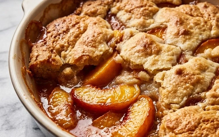 The Easiest Southern Peach Cobbler