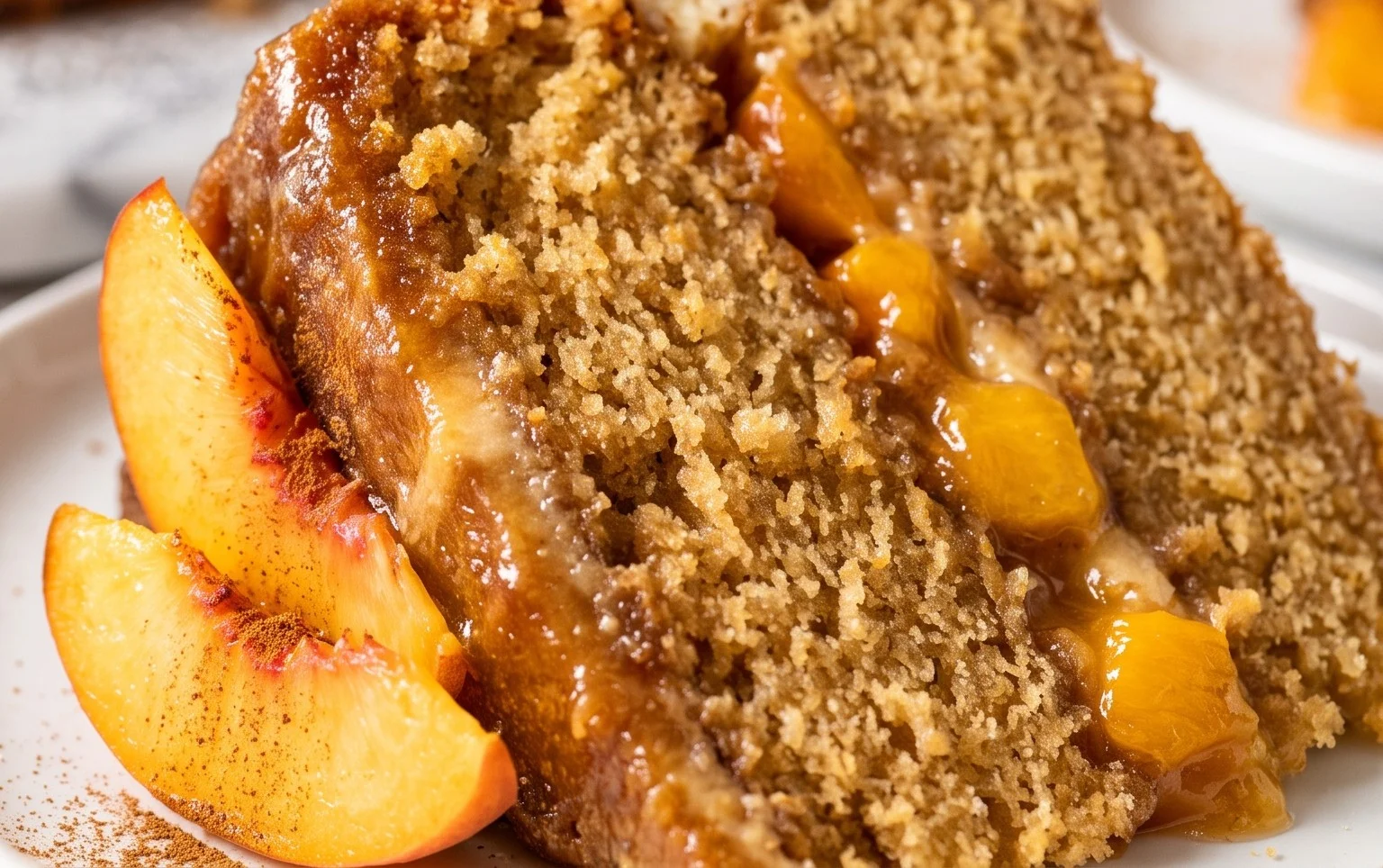 Brown Sugar Layer Cake with Peach Filling