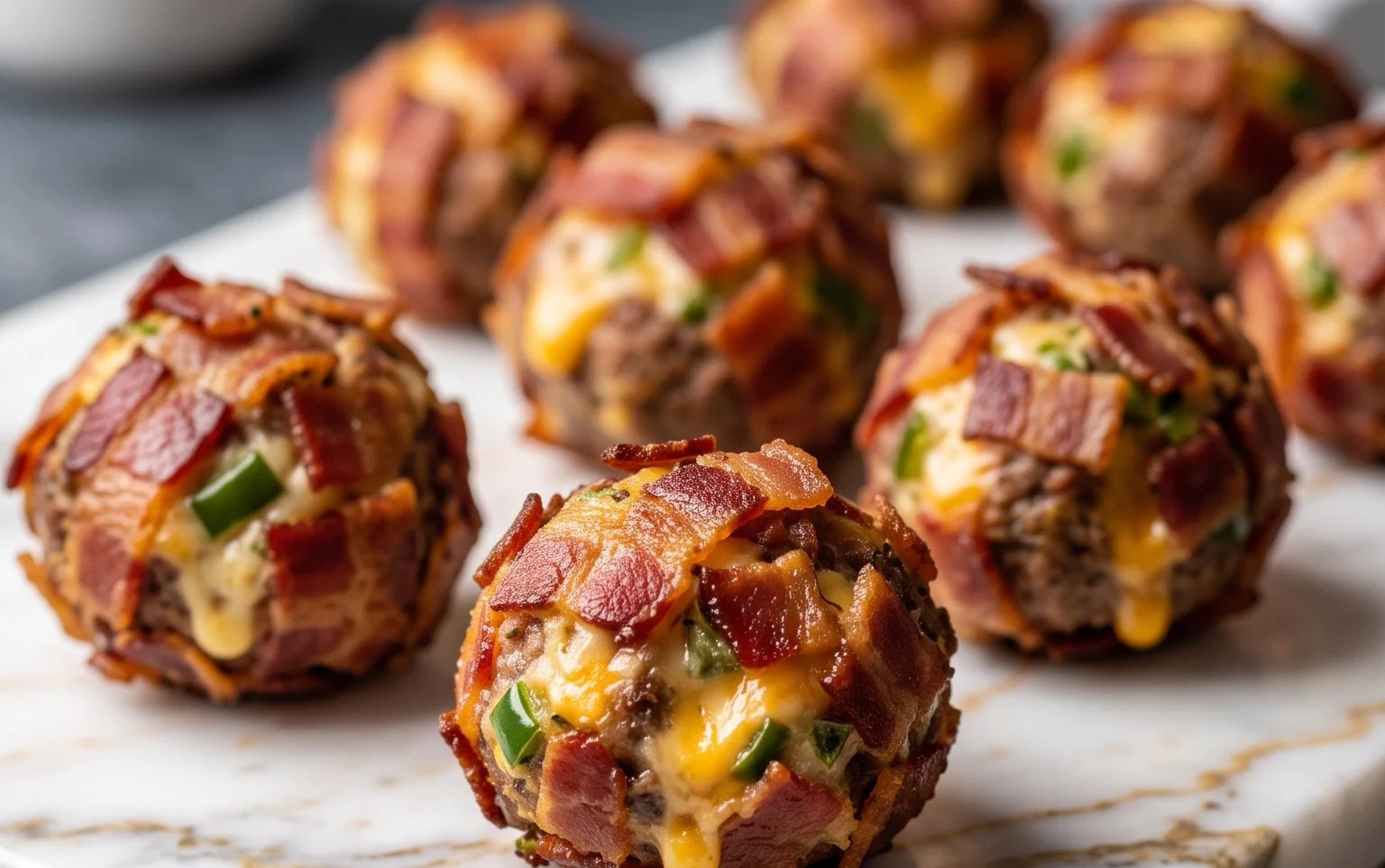 Beef Bacon Jalapeño Popper Cheese Balls