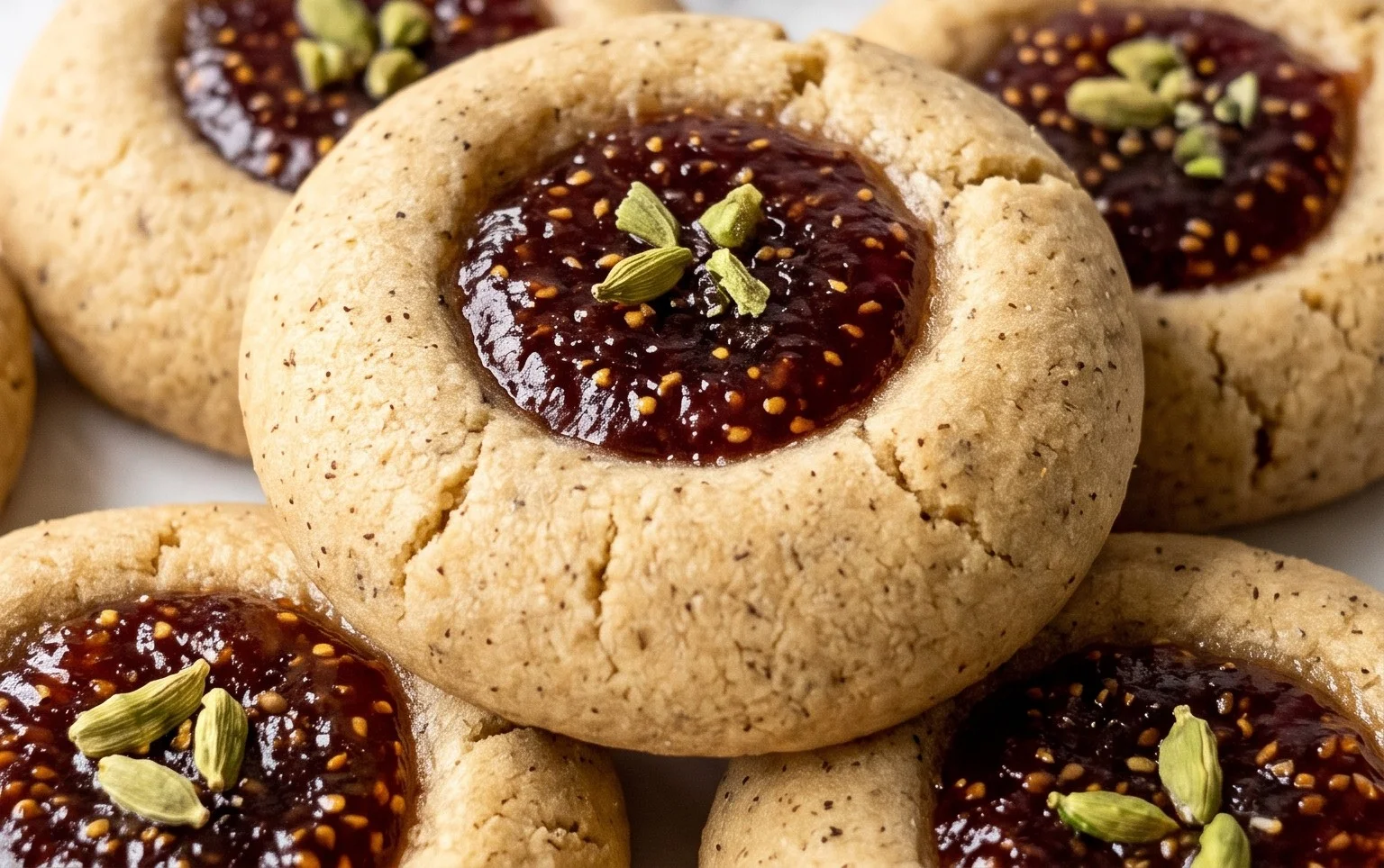 Cardamom Fig Thumbprint Cookies