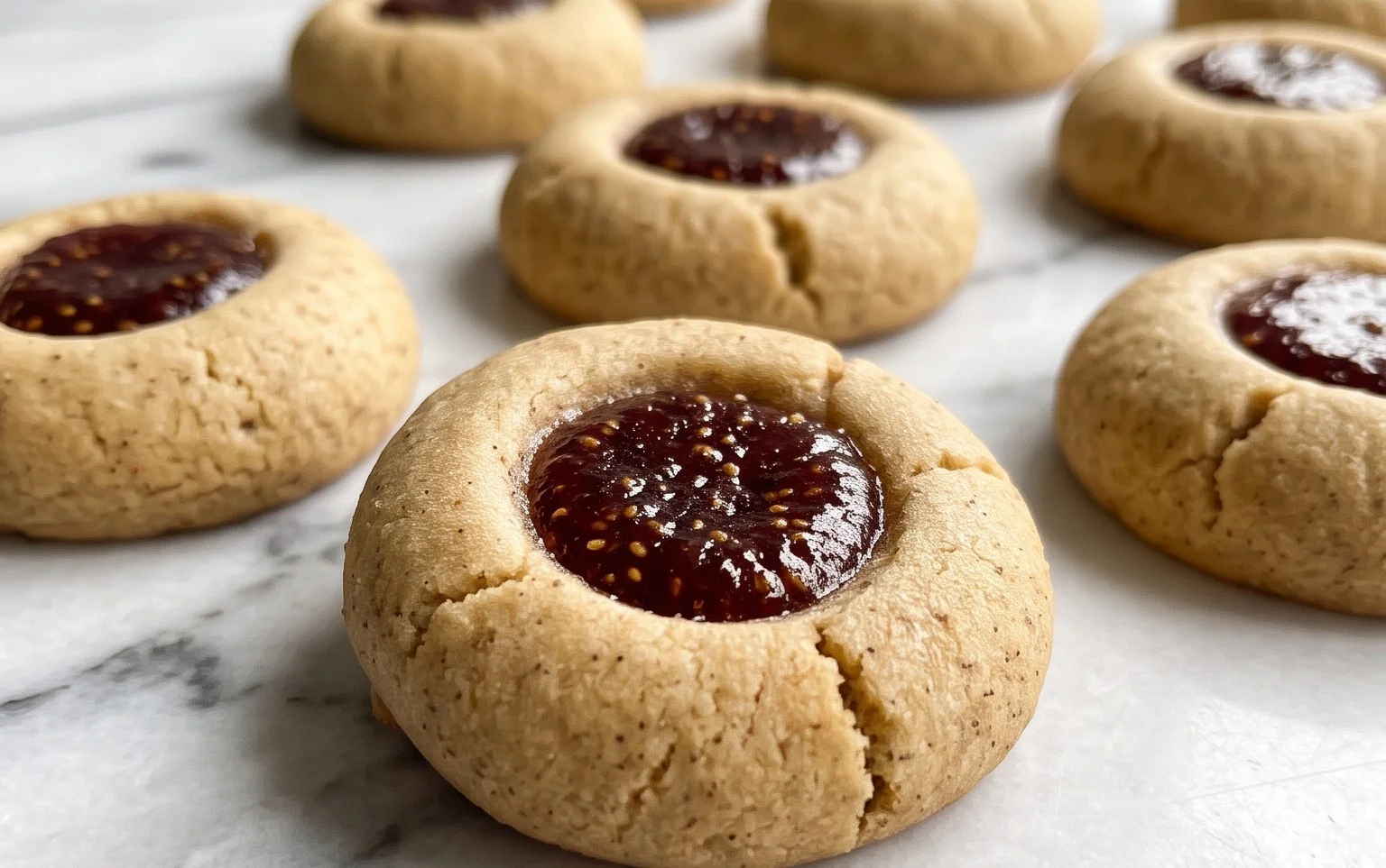 Cardamom Fig Thumbprint Cookies
