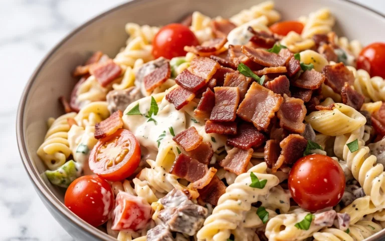 Beef Bacon Ranch Pasta Salad