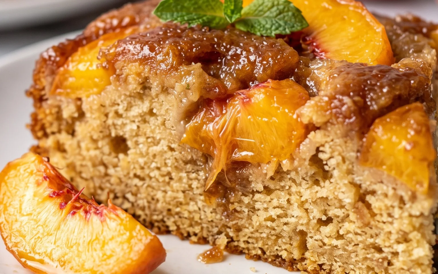 Brown Sugar Peach Cake