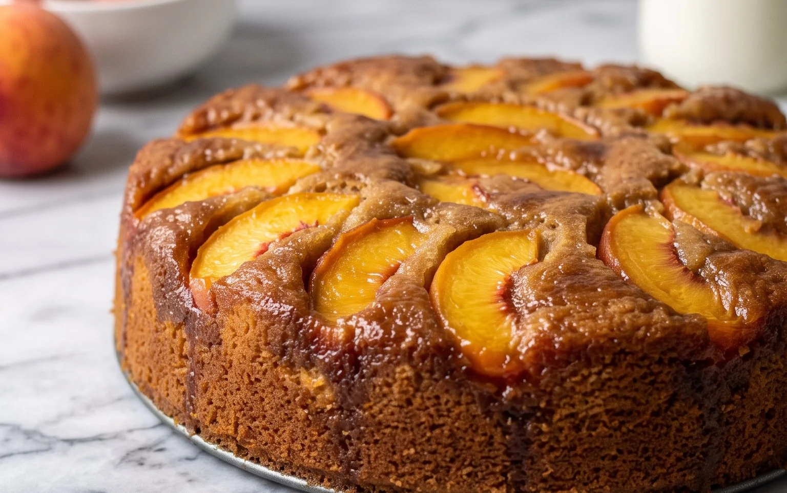 Brown Sugar Peach Cake