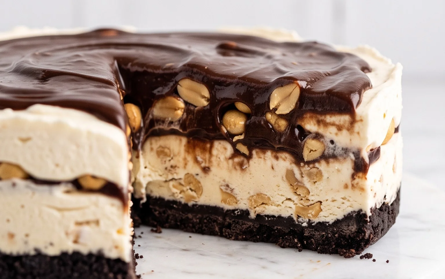 Buster Bar Ice Cream Cake
