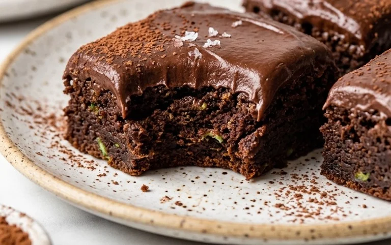 Zucchini Brownies with 1 minute Frosting!