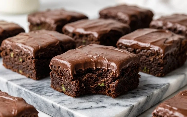 Zucchini Brownies with 1 minute Frosting!