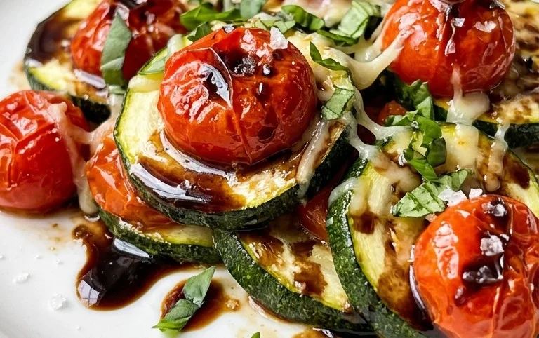 Balsamic Zucchini Tomato Bake