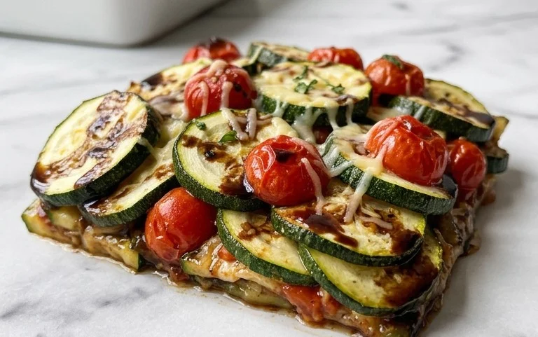 Balsamic Zucchini Tomato Bake
