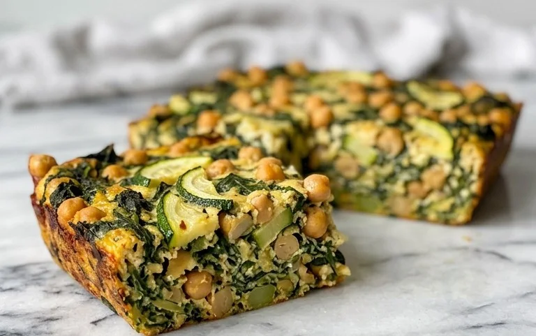Spinach Zucchini Chickpea Bake
