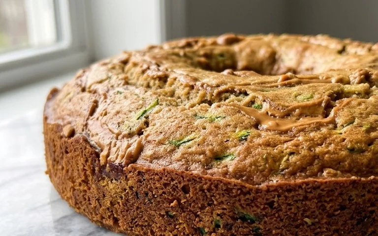 Moist Peanut Butter Zucchini Cake Recipe