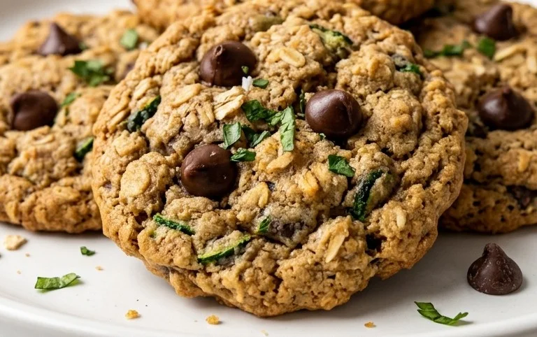 Homemade Zucchini-Oat Chocolate Chip Cookies