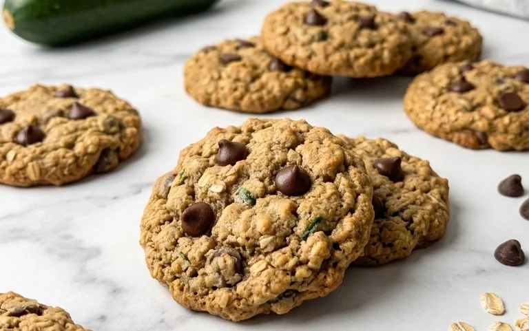 Homemade Zucchini-Oat Chocolate Chip Cookies