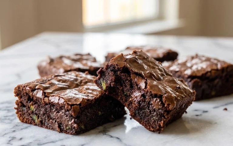Fudgy Dark Chocolate Zucchini Brownies Recipe