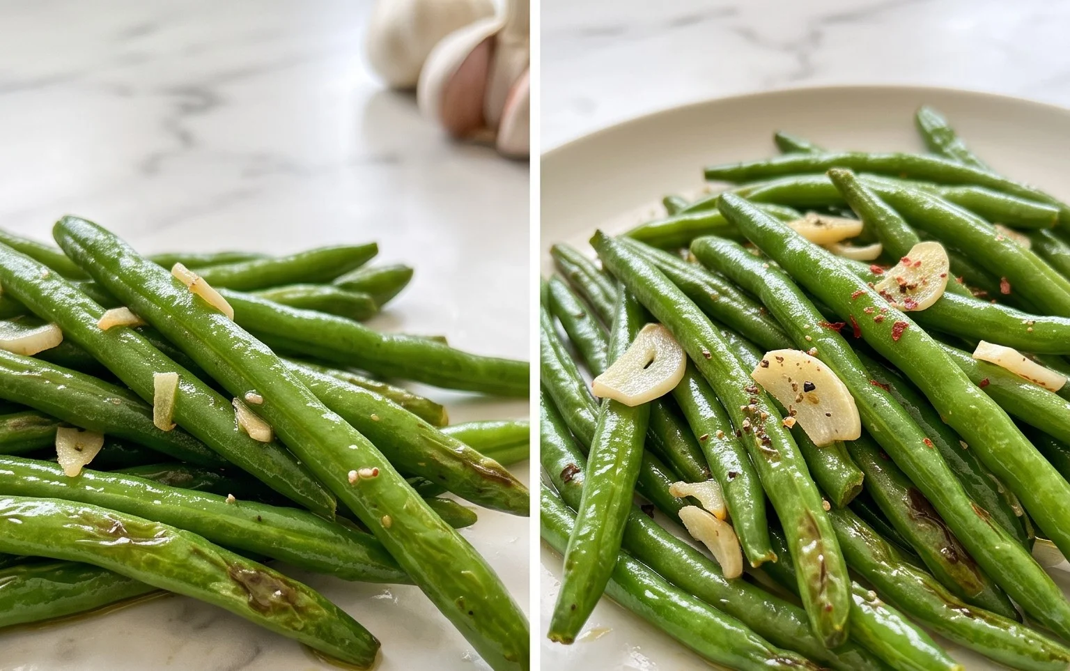 Sautéed Green Beans Recipe with Garlic