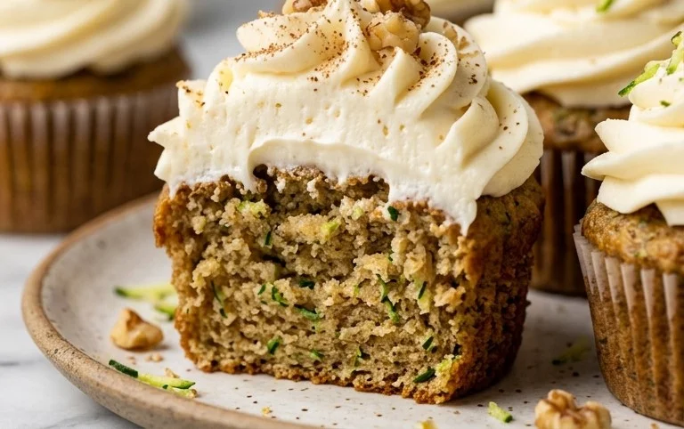 Zucchini Cupcakes with Cream Cheese Frosting