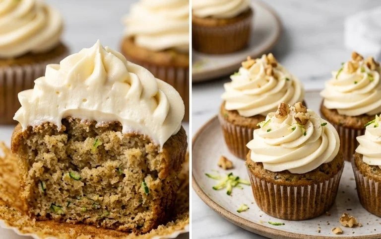Zucchini Cupcakes with Cream Cheese Frosting